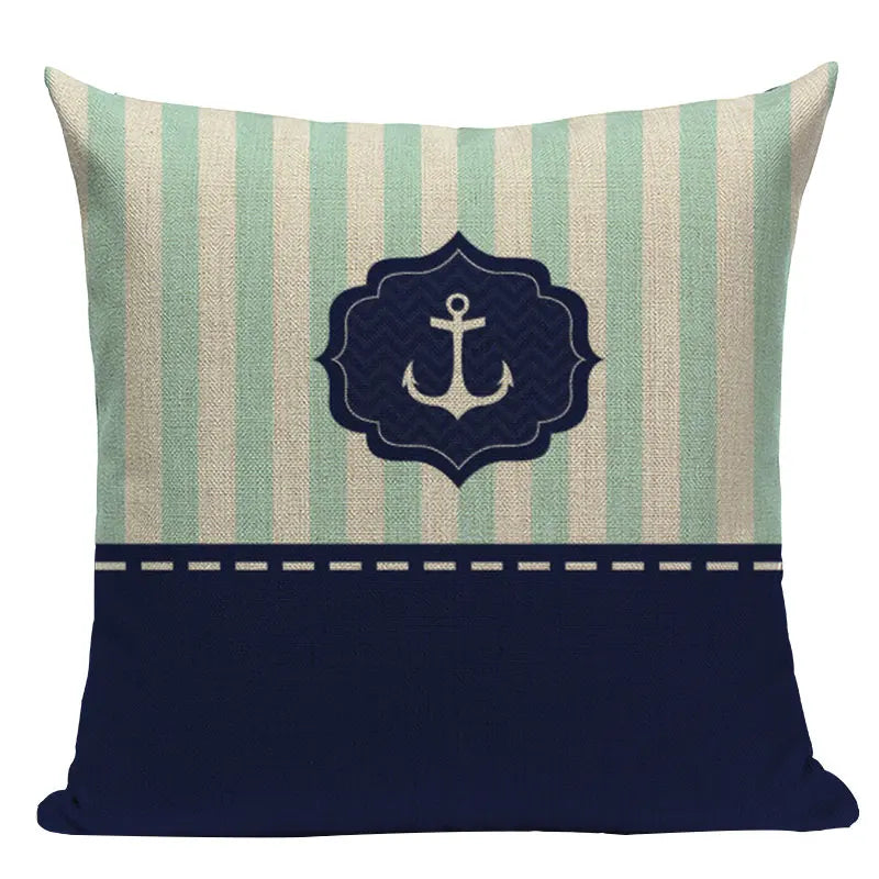 Nautical Anchor Velvet Throw Pillows for Home & Car Decor by Axyaa
