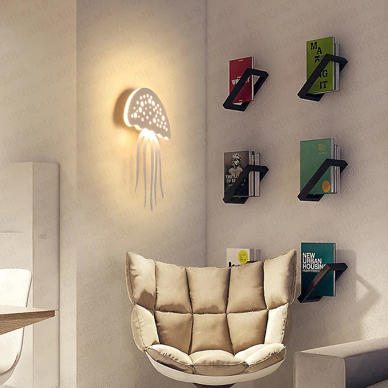 Axya LED Jellyfish Wall Lamp: Modern Nordic Indoor Decor for Bedside, Corridor, Aisle, Kids Room