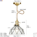 Axyaa Nordic Style LED Copper Glass Pendant Lamp for Home, Bar, Dinning Room