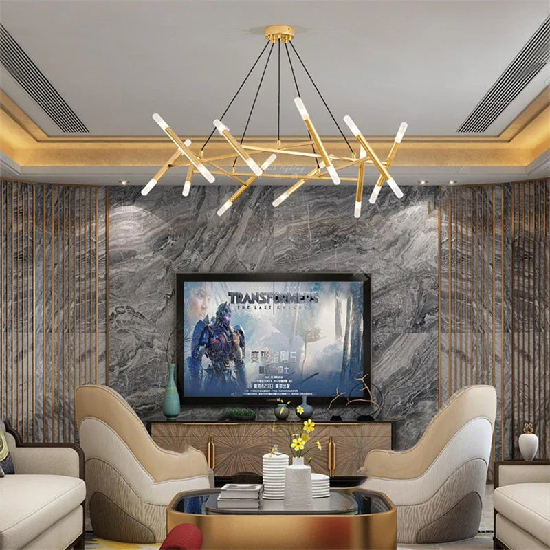 Axyaa Retro Nordic LED Chandelier for Kitchen Living Room Restaurant