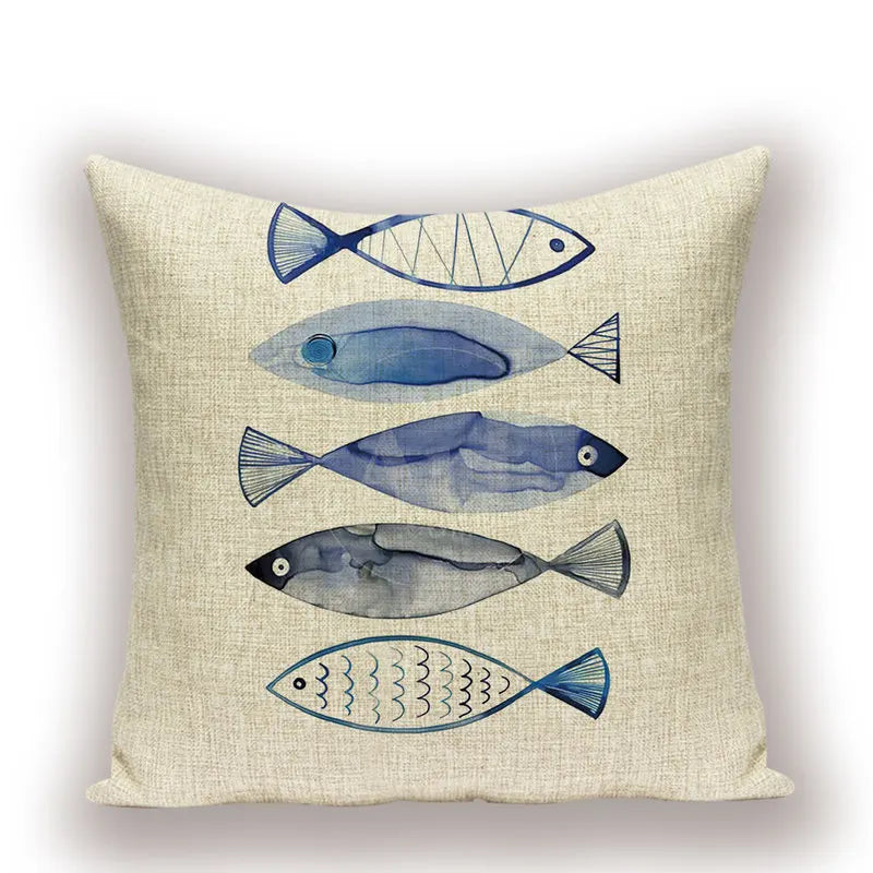 Axyaa Nordic Fish Cushion Covers – High Quality Decorative Pillows