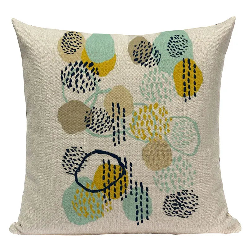 Axyaa Geometric Cushion Covers - Monkey Horse Print, Custom Home Décor, Throw Pillows