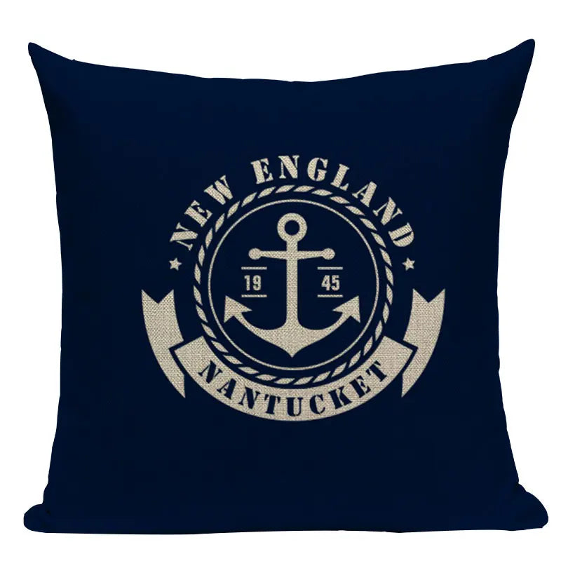 Nautical Anchor Velvet Throw Pillows for Home & Car Decor by Axyaa