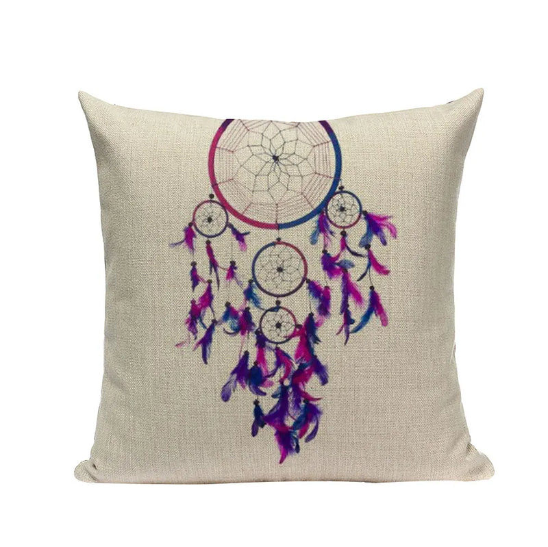 Axyaa Cotton Linen Feather Cushion Cover for Home Decor