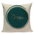 Axyaa Farmhouse Geometric Cushion Covers in Green and White