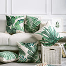 Axyaa Tropical Palm Leaf Cushion Cover 45x45cm
