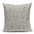 Axyaa Music Series High Quality Cotton Linen Cushion Cover Pillow Case