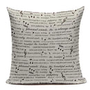 Axyaa Music Series High Quality Cotton Linen Cushion Cover Pillow Case