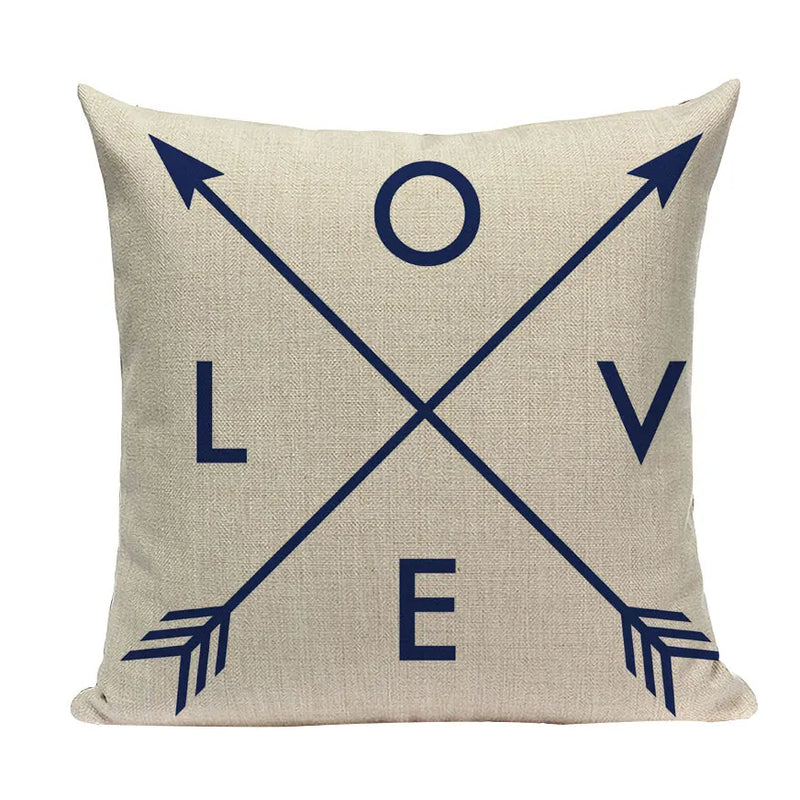 Axyaa Geometric Deer Pillow Cover - Nordic Home Decoration 45X45Cm