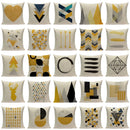 Nordic Geometric Deer Cushion Cover - Axyaa Yellow Heart Throw Pillow Case