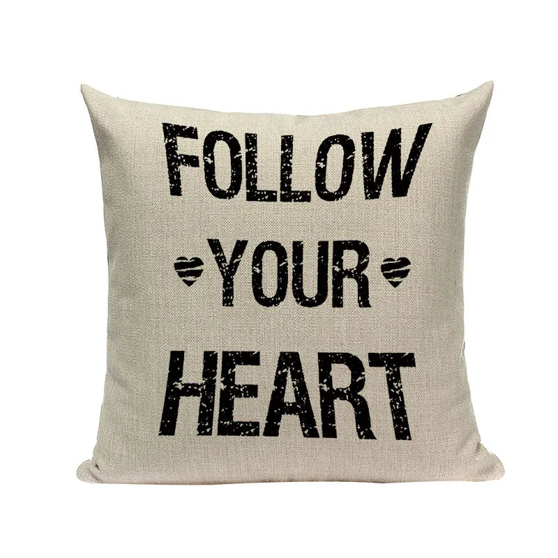 Axyaa Love Letter Cushion Cover Decorative Pillows Sofa Car Home Decor Linen Throw Pillow Case