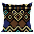 Axyaa Boho Plaid Stripes Pillow Cover 45x45cm Sofa Chair Custom Print Square