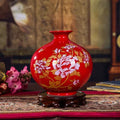 Axyaa Elegant Chinese Cloisonne Vase: Luxury Porcelain Ornament for Home Decor