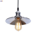 Axyaa Retro LED Pendant Light | Silver Vintage Industrial Hanging Lamp