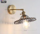 Axyaa Copper Glass LED Wall Light Vintage Wall Lamp Sconce