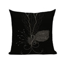 Axyaa Geometric Wave Dots Line Spring Cushion Cover - Black White - Custom Home Decor Pillow Cover