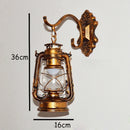 Axyaa Vintage Iron Lantern Kerosene Wall Lamp E27 Sconce Lights Fixture