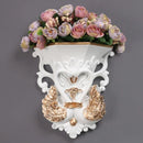 Axyaa Swan Couple Resin Vase with Artificial Flowers Wall Decoration