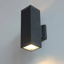 Axyaa Outdoor Waterproof LED Wall Lamps Aluminum E27 Bulbs for Courtyard Garden.