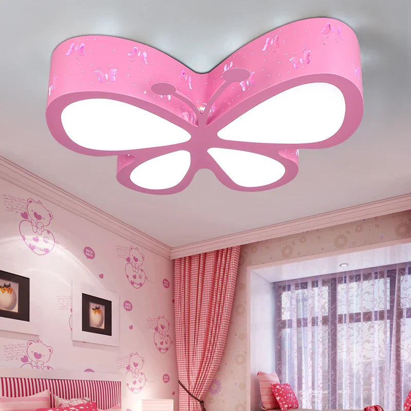 Axyaa Colorful Butterfly LED Ceiling Light for Children's Room