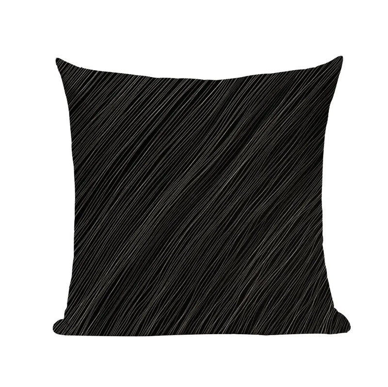 Axyaa Geometric Wave Dots Line Spring Cushion Cover - Black White - Custom Home Decor Pillow Cover