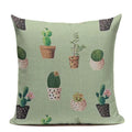 Axyaa Yellow Cactus Watercolor Cushion Cover Farmhouse Decor Pillowcase