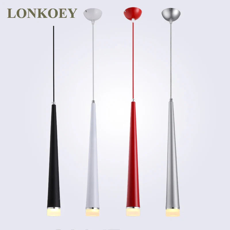 Axyaa Modern 3W LED Cone Pendant Lights for Home and Bar Decor
