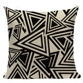 Axyaa Geometric Linen Cushion Cover 45x45cm - High Quality Decor Pillow