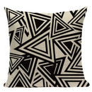 Axyaa Geometric Linen Cushion Cover 45x45cm - High Quality Decor Pillow