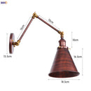Axyaa Swing Arm Wall Sconce Vintage Industrial LED Mirror Light