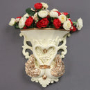 Axyaa Swan Couple Resin Vase with Artificial Flowers Wall Decoration