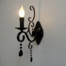 Axyaa Metal Crystal Wall Lamp European Classic Style Single Head E14 Bulb Lighting