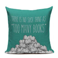 Axyaa Custom Linen Pillowcase for Home Sofa Decor - Cat Happy Reading Book Cover