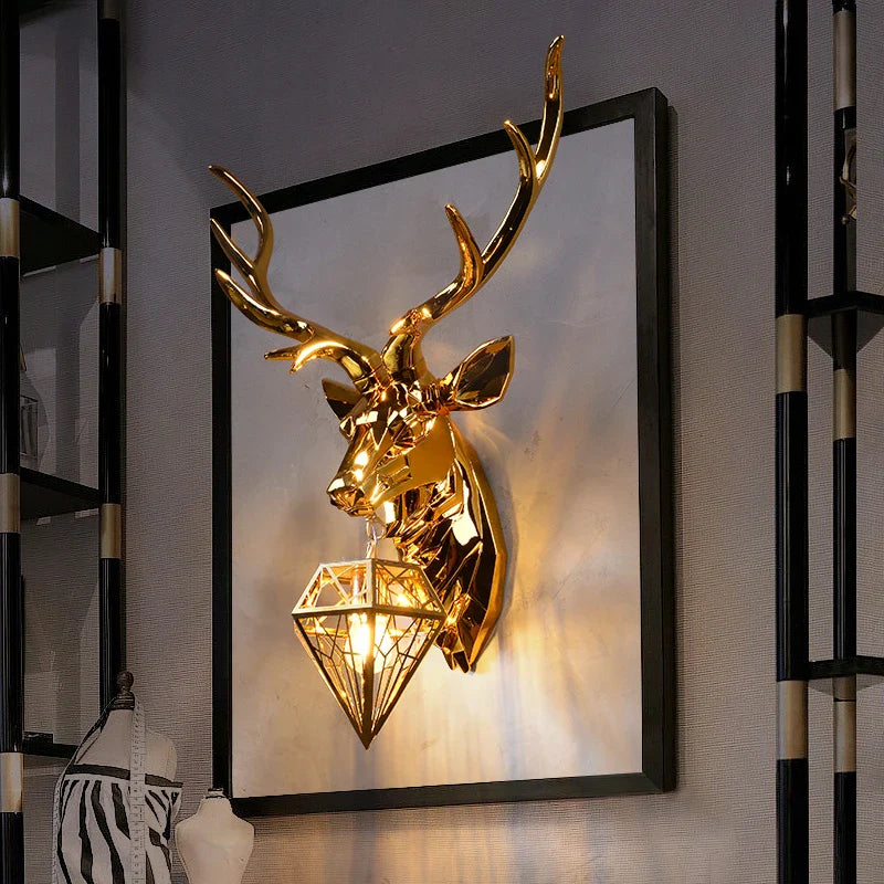 Axyaa Nordic Antler Wall Lamp: Modern Deer Buckhorn Kitchen Wall Lights