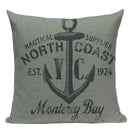 Nautical Anchor Velvet Throw Pillows for Home & Car Decor by Axyaa