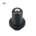 Axyaa E27 Socket Lamp Base with Switch - Black Bulb Holder Socket
