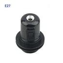 Axyaa E27 Socket Lamp Base with Switch - Black Bulb Holder Socket