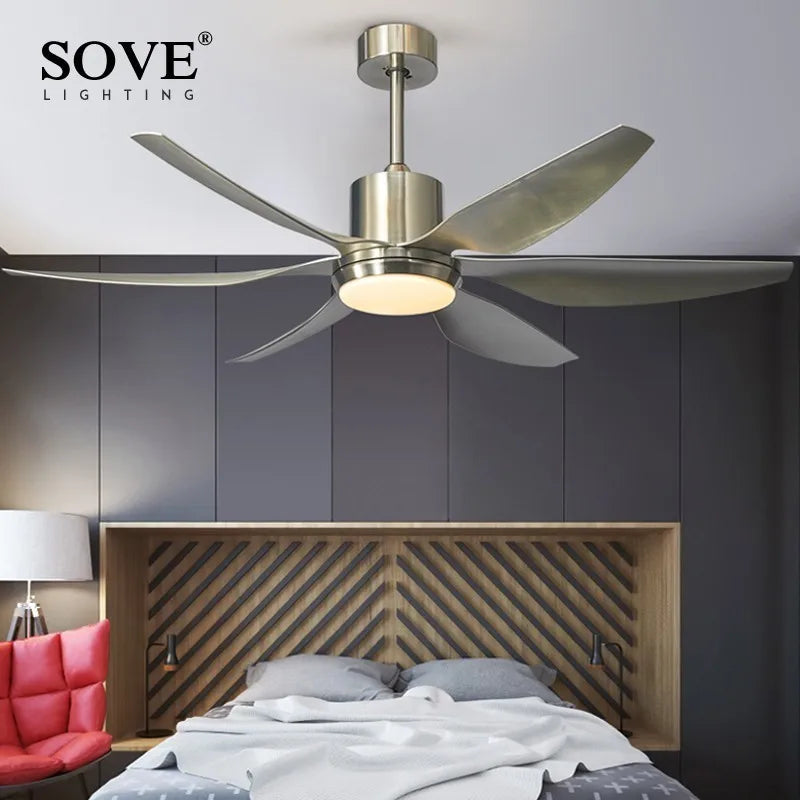 Axya 66" Modern LED Brown Ceiling Fan with Remote Control - Large Wind Output