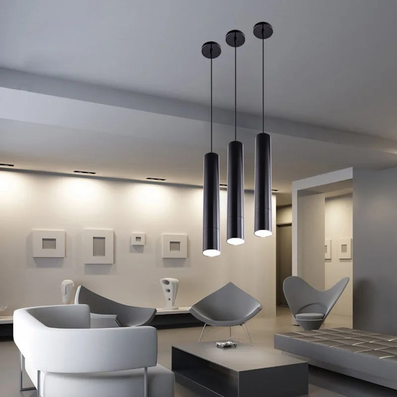 Axyaa Modern Nordic LED Tube Pendant Light for Dining, Bar 5W/7W/10W