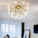 Axyaa Gold/Black LED Ceiling Chandelier for Modern Living Space
