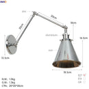 Axyaa Industrial Long Arm LED Wall Lamp for Bedroom & Living Room