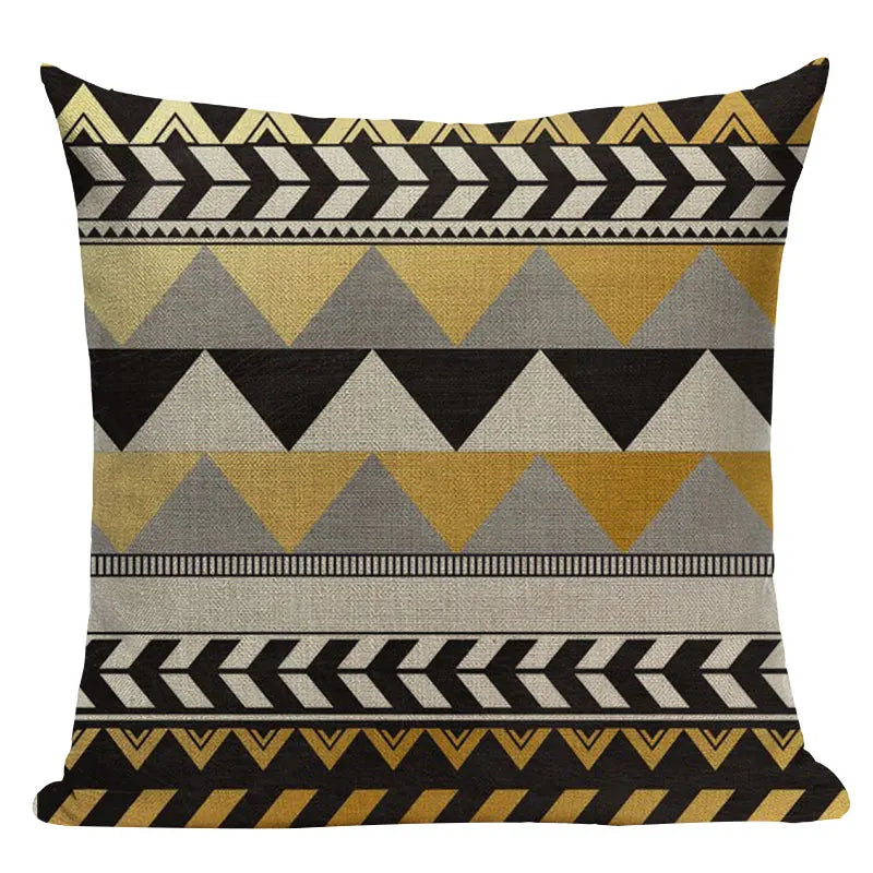 Axyaa Geometric Cushion Covers - Monkey Horse Print, Custom Home Décor, Throw Pillows