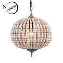 Axyaa Vintage Wooden Bead Pendant Lights for Home and Restaurant