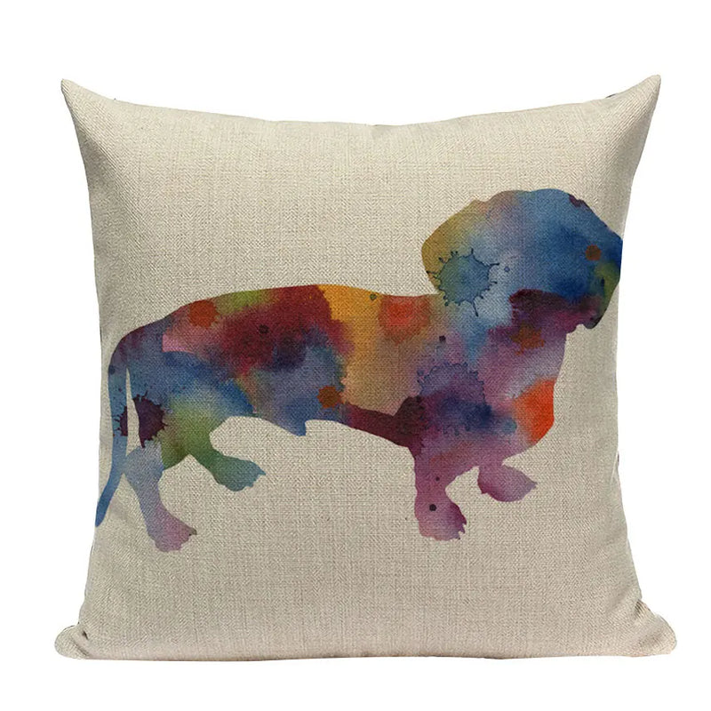 Axyaa Cute Dog Pillow Cases Cartoon Animal Decorative Pillows for Couch