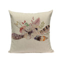 Axyaa Cotton Linen Feather Cushion Cover for Home Decor