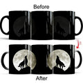 Axyaa Color-Changing Mug – Wolf Tiger Panther Design – Ideal Birthday Gift for Coffee Lovers.