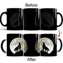 Axyaa Color-Changing Mug – Wolf Tiger Panther Design – Ideal Birthday Gift for Coffee Lovers.