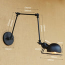 Axyaa Industrial Loft Retro Wall Lamp Adjustable Arm Sconce Fixtures