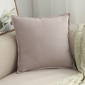 Axyaa Soft Pink Fringed Suede Pillow Case 45x45cm Home Decor