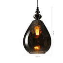 Axyaa Nordic Glass LED Pendant Lamp: Vintage Glass Ball Hanging Light Fixtures
